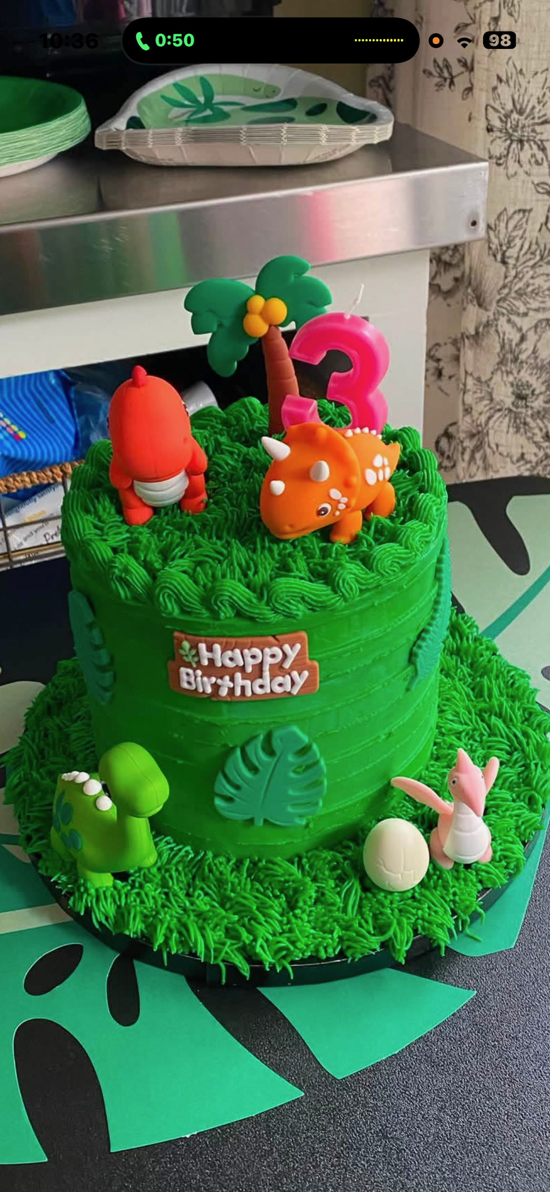 Colorful birthday cake
